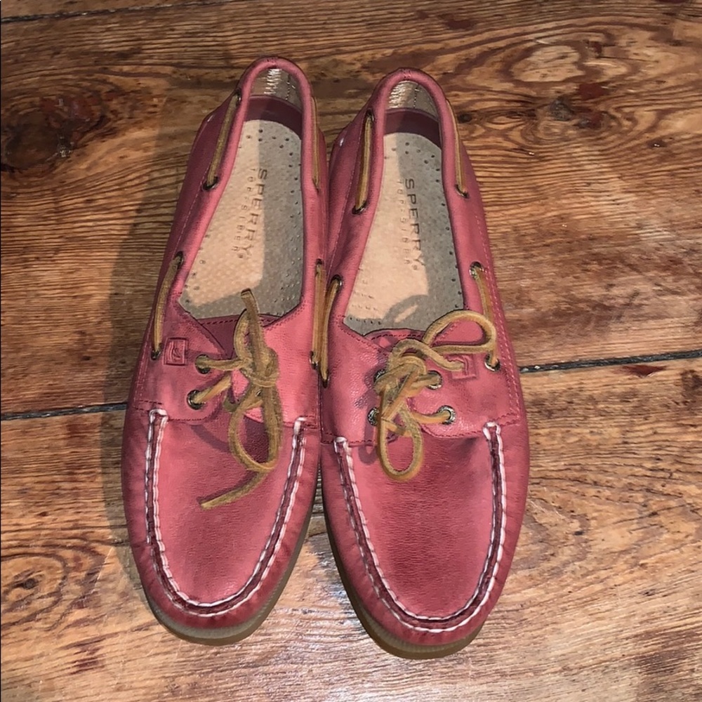 🍄Red Sperry Boat Shoes